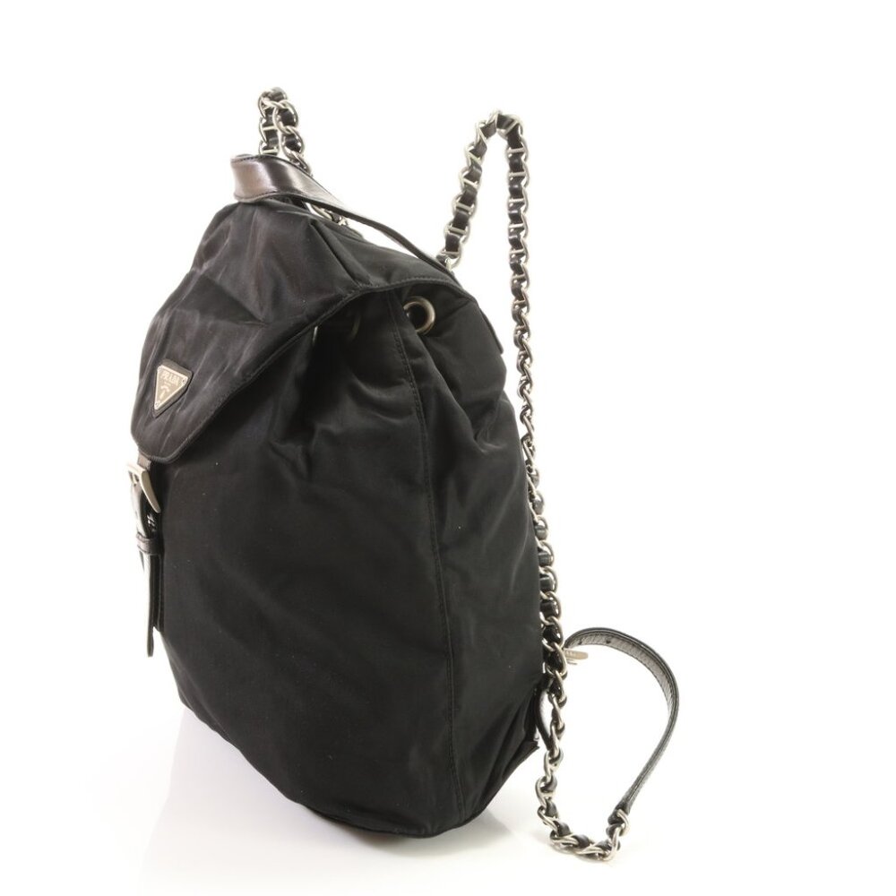 Prada Small Tessuto Backpack Bag with Chain B4821 - Picture 4 of 16